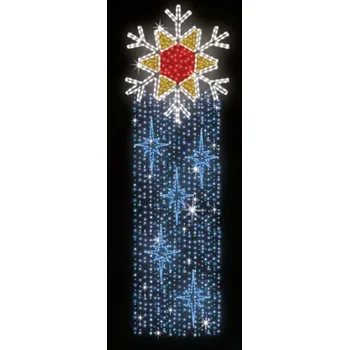 Vánoční osvětlení Polamp POL-1233 - 2D dekorace - Ozdoba sloupů - 300 x 100 cm