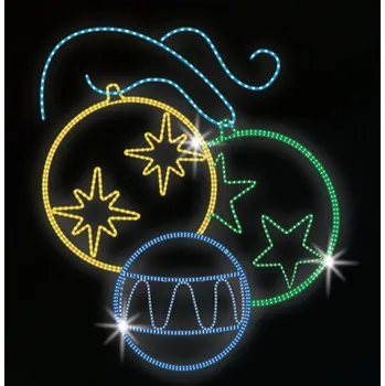 Vánoční světelný řetěz Polamp POL-0114 - 2D dekorace - Baňka - 190 x 150 cm