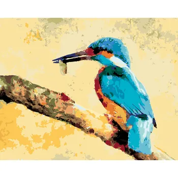 ZUTY Malování podle čísel - LEDŇÁČEK SE SVOU POTRAVOU Rozměr: 40x50 cm, Rámování: bez rámu a bez vypnutí plátna