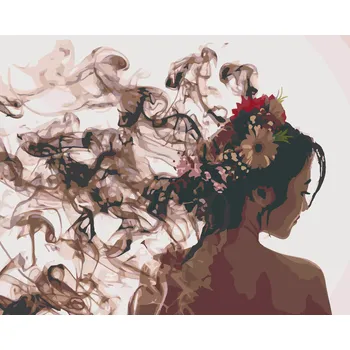 ZUTY Malování podle čísel - DÍVKA S PARFÉMOVÝM KOUŘEM Rozměr: 40x50 cm, Rámování: bez rámu a bez vypnutí plátna