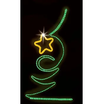 Vánoční světelný řetěz Polamp POL-0152 - 2D dekorace - Stromeček - 120 x 70 cm