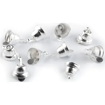 Zvoneček 11 mm, kov, stříbrný