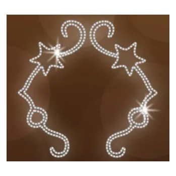 Vánoční světelný řetěz Polamp POL-0526 - 2D dekorace - Symetrické ozdoby sloupů - 100 x 120 cm