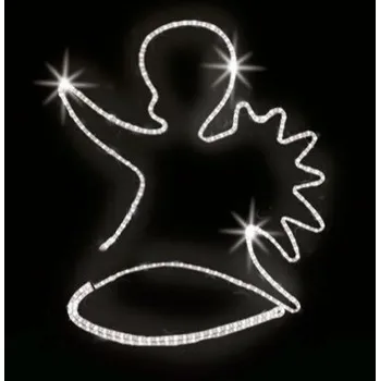 Vánoční světelný řetěz Polamp POL-0194 - 2D dekorace - Anděl - 100 x 90 cm