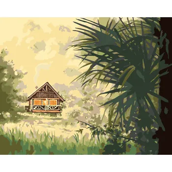 ZUTY Malování podle čísel - CHATA V DIVOČINĚ (D. RUSTY RUST) Rozměr: 40x50 cm, Rámování: bez rámu a bez vypnutí plátna