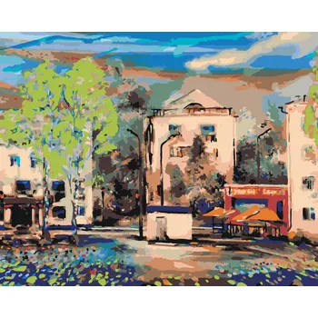 ZUTY Malování podle čísel - HLAVNÍ ULICE V NOVOSIBIRSKU Rozměr: 40x50 cm, Rámování: bez rámu a bez vypnutí plátna