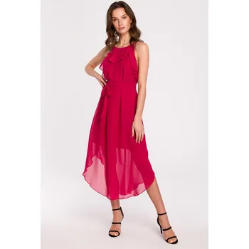 Dámské šaty Makover Dámské šaty K137 Makover růžová | červená 1862010