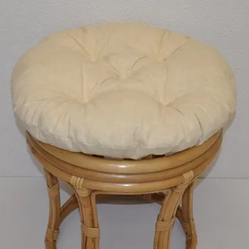 Podsedák Nábytek PEGAS Polstr na ratanovou taburetku průměr 40 cm - béžový melír