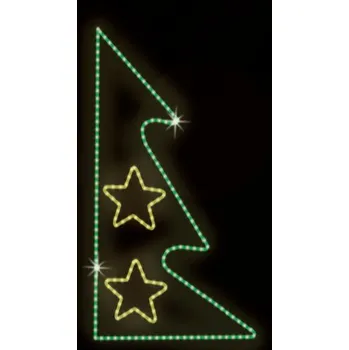 Vánoční světelný řetěz Polamp POL-0148 - 2D dekorace - Stromeček - 140 x 80 cm
