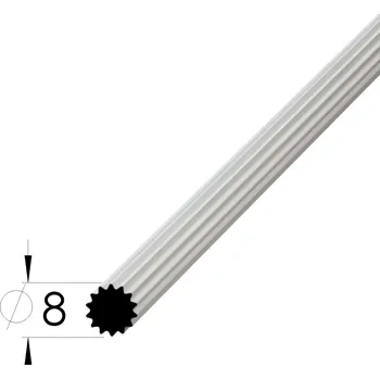 Stavební profil Kruhová lišta - KRV 08 BK /70