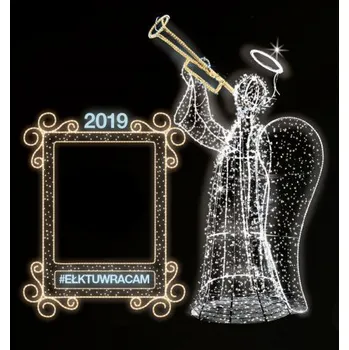 Vánoční osvětlení Polamp POL-0921 - 3D dekorace - Anděl - 350 x 330 cm