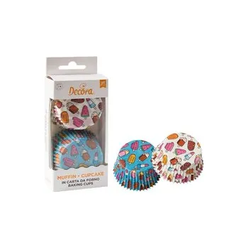 Potravinová fólie Košíčky na muffiny - Nanuky / Decora