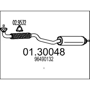 Auto-moto Přední tlumič výfuku MTS 01.30048