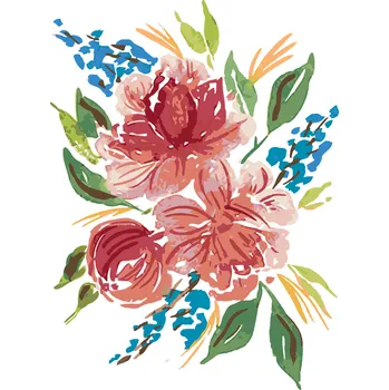 ZUTY Malování podle čísel - PODZIMNÍ KVĚTINY (ALEXANDRIA GILBERT) Rozměr: 40x50 cm, Rámování: vypnuté plátno na rám