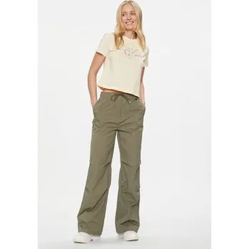 Calvin Klein Jeans Kalhoty z materiálu Parachute Pant J20J222609 Khaki Regular Fit XS
