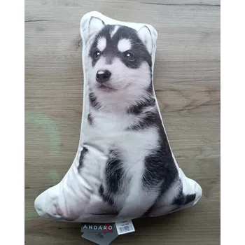 Dekorativní polštářek Polštářek 3D Pets - Husky - štěně vel. M