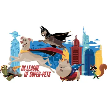 ZUTY Malování podle čísel - SUPERMAZLÍČCI PŘED MĚSTEM (DC LIGA SUPERMAZLÍČKŮ) Rozměr: 40x50 cm, Rámování: vypnuté plátno na rám