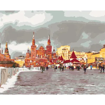 ZUTY Malování podle čísel - RUDÉ NÁMĚSTÍ V MOSKVĚ Rozměr: 40x50 cm, Rámování: bez rámu a bez vypnutí plátna