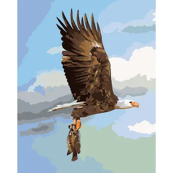 ZUTY Malování podle čísel - OREL LOVÍCÍ RYBU (D. RUSTY RUST) Rozměr: 40x50 cm, Rámování: bez rámu a bez vypnutí plátna