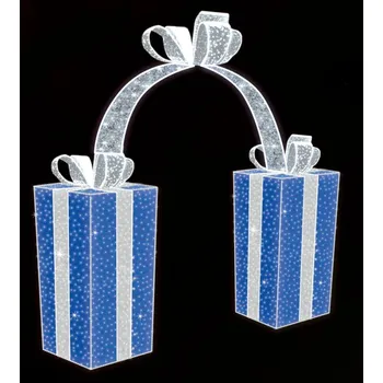 Vánoční osvětlení Polamp POL-2899 - 3D dekorace - Brána z dárků - 401 x 400 x 100 cm