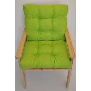 Podsedák Nábytek PEGAS Polstr na zahradní křeslo s nízkým opěradlem - látka světle zelený melír