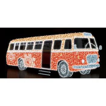 Vánoční osvětlení Polamp POL-2929 - 3D dekorace - Autobus - 230 x 250 x 1000 cm