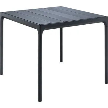 Zahradní stůl Černý kovový zahradní jídelní stůl HOUE Four 90 x 90 cm