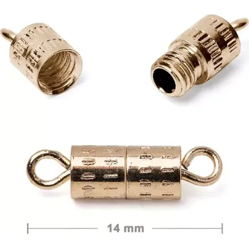 Šroubovací zapínání 14mm v barvě zlata