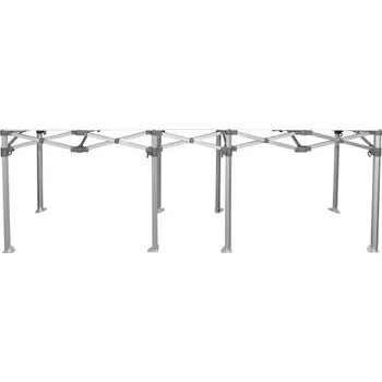 Zahradní altán Stůl / pult nůžkový rozkládací 283x60x94cm - hliníkový