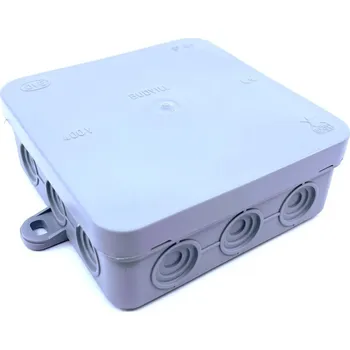 Elektroinstalační krabice Tracon electric Nadomítková instalační krabice, šedá 85x85x37mm 85×85×37mm