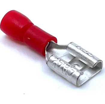 Kabelové oko Tracon electric Izolované Cu lisovací dutinky ploché červené 1,5mm² 4,8x0,5mm / 1,5mm2