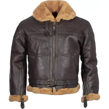 Pánská móda MIL-TEC® Kožená bunda RAF BOMBER hnědá