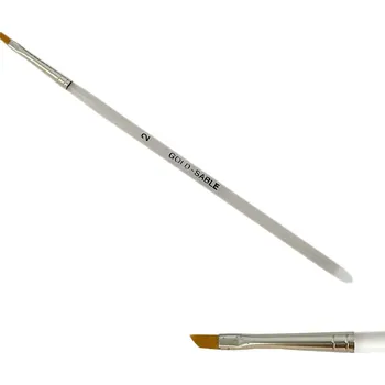 Umělé nehty Štětec č.2 - plochý, zkosený - syntetický čirý