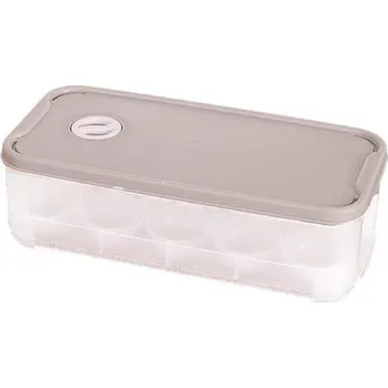 Dóza na potraviny Box na vajíčka do ledničky | plastový obal na vejce, různé barvy - Khaki na 10 vajec