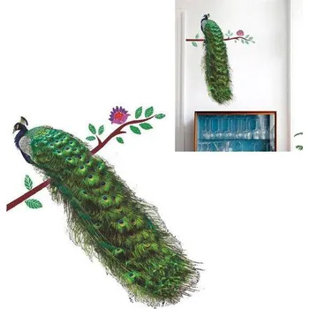 Samolepící dekorace Samolepící dekorace na zeď | samolepka na stěnu, styl páv - 58 x 75 cm