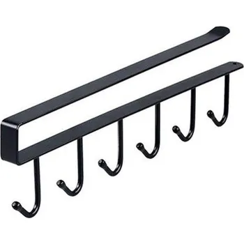 Háčky do kuchyně | držák do kuchyně na poličku - černé