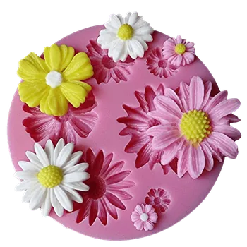 Forma na pečení Silikonová formička na mýdlo, čokoládu, vosk... - styl kytičky