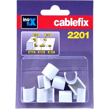 kabelová chránička INOFIX Spoje pro kabelové lišty 8x7mm biela/rovné