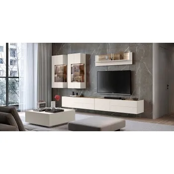 Obývací stěna Malý obývací pokoj Ambrosia - béžová/dub tobacco