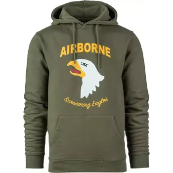 Pánská mikina FOSTEX® Mikina s kapucí 101ST AIRBORNE DIVISION oliva