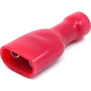 Kabelové oko Tracon electric Celoizolované Cu lisovací dutinky ploché červené 1,5mm² 4,8x0,5mm / 1,5mm2