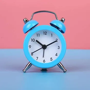 Budík Budík retro - analogové hodiny, více barev - Modrá