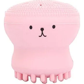 Elektrický čistič pleti Čistící kartáček na pleť | silikonová houbička na čištění obličeje, styl chobotnice - Béžová