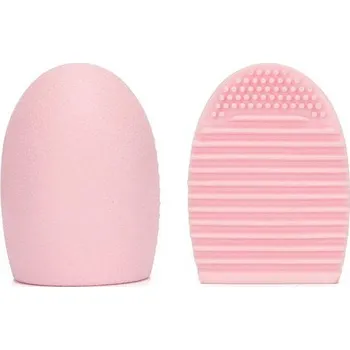 Kosmetický štětec Kosmetická pomůcka na čištění štětců | brushegg silikonový - Světle růžový
