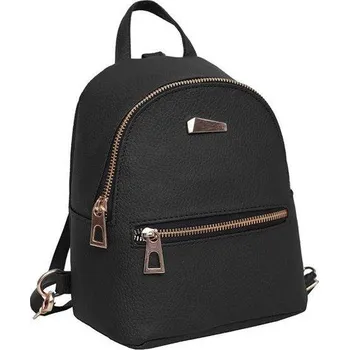 Městský batoh Elegantní batoh | koženkový batůžek - černý