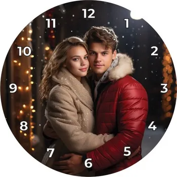 Hodiny Skleněné hodiny s fotkou 20cm