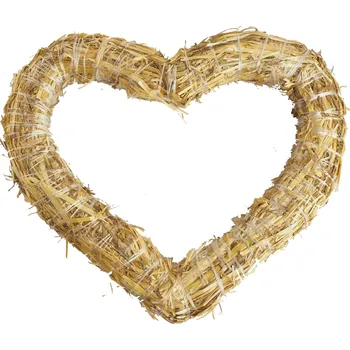Svíčka Srdce slaměné - 30 cm