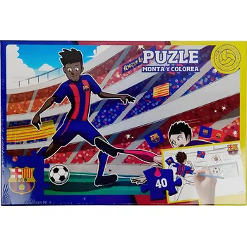 Puzzle Puzzle FC Barcelona vybarvovací 40 dílků