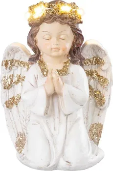Smuteční dekorace MagicHome Modlící se anděl dekorace na hrob 5 LED