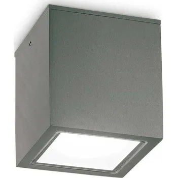 Venkovní stropní přisazené svítidlo Ideal Lux TECHO PL1 SMALL ANTRACITE 251554 GU10 1x20W IP54 9cm antracitové